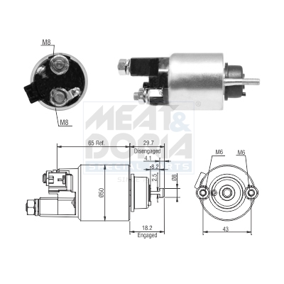 Elettromagnete, motore d'avviamento MEAT & DORIA 46298