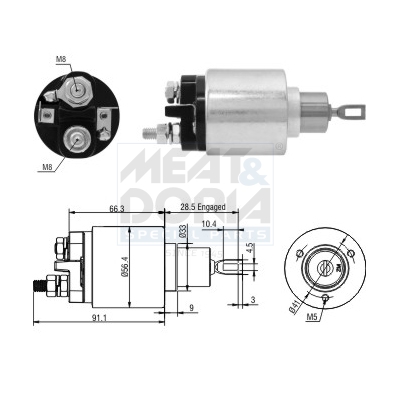 Elettromagnete, motore d'avviamento MEAT & DORIA 46303