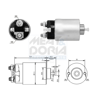 Elettromagnete, motore d'avviamento MEAT & DORIA 46305