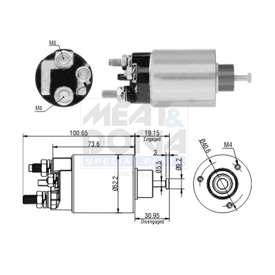 Elettromagnete, motore d'avviamento MEAT & DORIA 46307