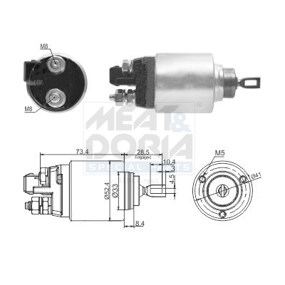 Elettromagnete, motore d'avviamento MEAT & DORIA 46309