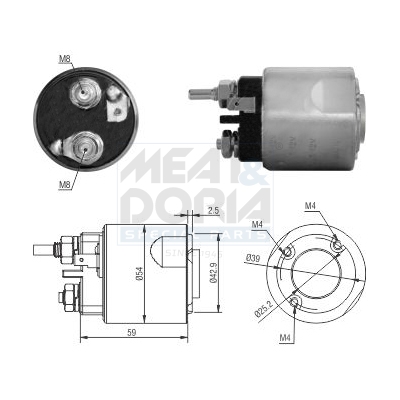 Elettromagnete, motore d'avviamento MEAT & DORIA 46310
