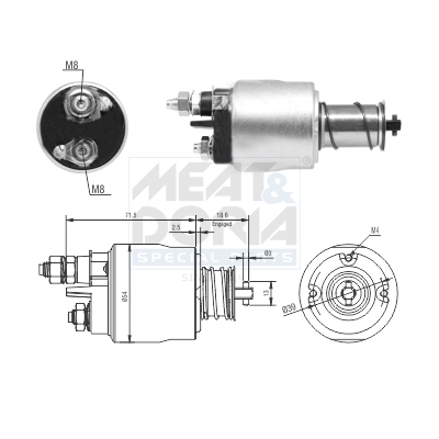 Elettromagnete, motore d'avviamento MEAT & DORIA 46311