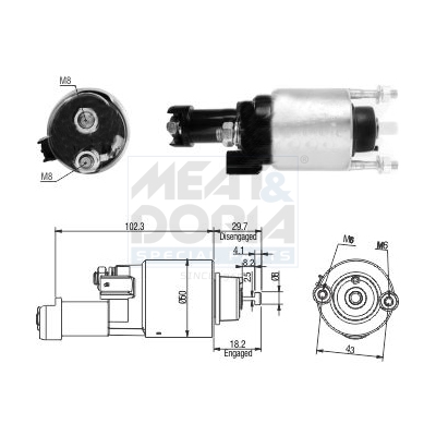 Elettromagnete, motore d'avviamento MEAT & DORIA 46315