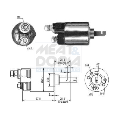 Elettromagnete, motore d'avviamento MEAT & DORIA 46316