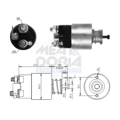 Elettromagnete, motore d'avviamento MEAT & DORIA 46317