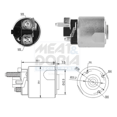Elettromagnete, motore d'avviamento MEAT & DORIA 46224