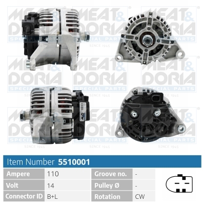 Alternatore MEAT & DORIA 5510001
