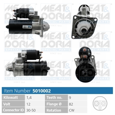 Motorino d'avviamento MEAT & DORIA 5010002