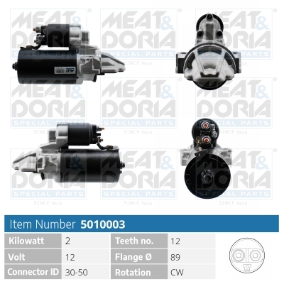 Motorino d'avviamento MEAT & DORIA 5010003