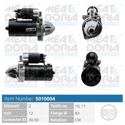 Motorino d'avviamento MEAT & DORIA 5010004