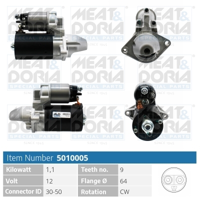 Motorino d'avviamento MEAT & DORIA 5010005
