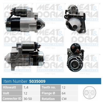 Motorino d'avviamento MEAT & DORIA 5035009