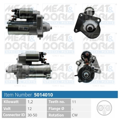 Motorino d'avviamento MEAT & DORIA 5014010
