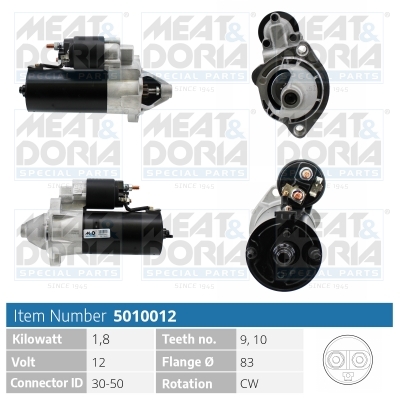 Motorino d'avviamento MEAT & DORIA 5010012