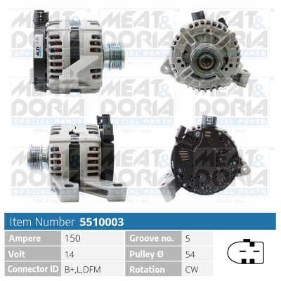 Alternatore MEAT & DORIA 5510003