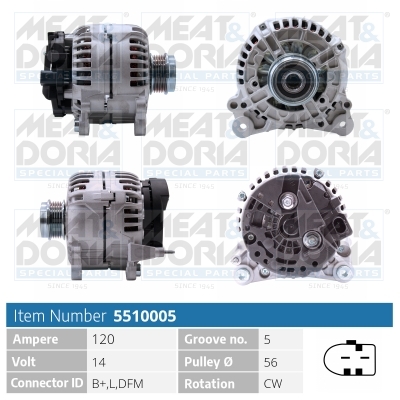 Alternatore MEAT & DORIA 5510005