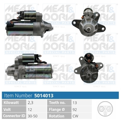 Motorino d'avviamento MEAT & DORIA 5014013