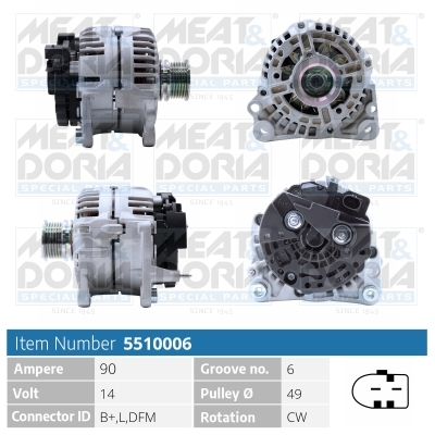 Alternatore MEAT & DORIA 5510006