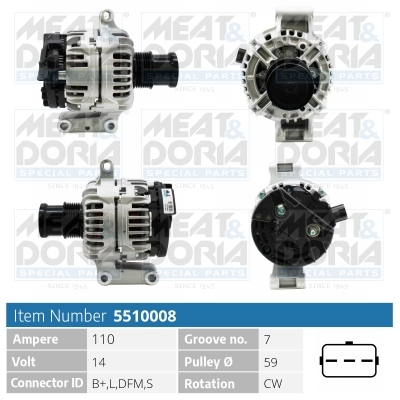 Alternatore MEAT & DORIA 5510008