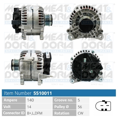 Alternatore MEAT & DORIA 5510011