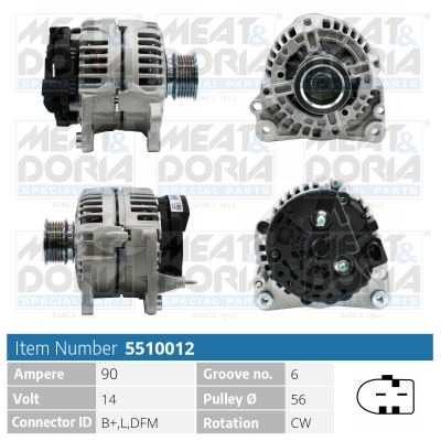 Alternatore MEAT & DORIA 5510012