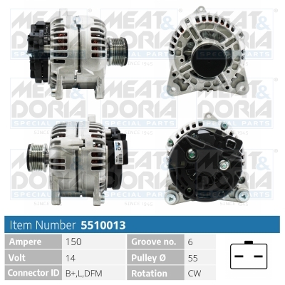 Alternatore MEAT & DORIA 5510013