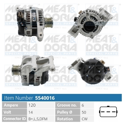 Alternatore MEAT & DORIA 5540016