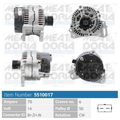 Alternatore MEAT & DORIA 5510017