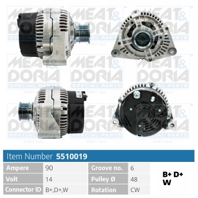 Alternatore MEAT & DORIA 5510019