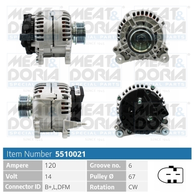 Alternatore MEAT & DORIA 5510021