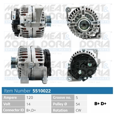 Alternatore MEAT & DORIA 5510022
