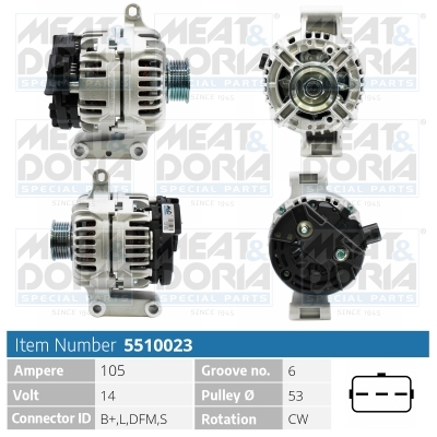 Alternatore MEAT & DORIA 5510023