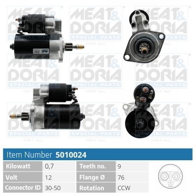 Motorino d'avviamento MEAT & DORIA 5010024