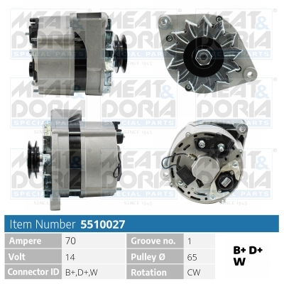 Alternatore MEAT & DORIA 5510027