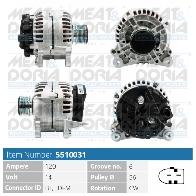 Alternatore MEAT & DORIA 5510031