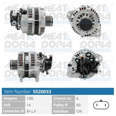Alternatore MEAT & DORIA 5520033