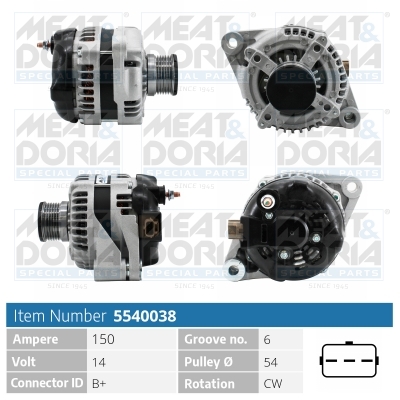 Alternatore MEAT & DORIA 5540038