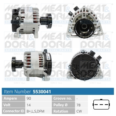 Alternatore MEAT & DORIA 5530041