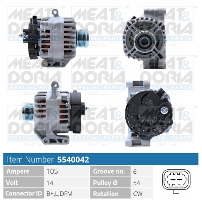 Alternatore MEAT & DORIA 5540042