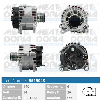Alternatore MEAT & DORIA 5515043