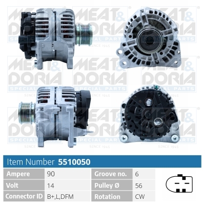 Alternatore MEAT & DORIA 5510050