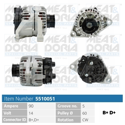 Alternatore MEAT & DORIA 5510051