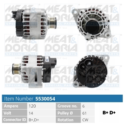 Alternatore MEAT & DORIA 5530054