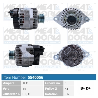 Alternatore MEAT & DORIA 5540056