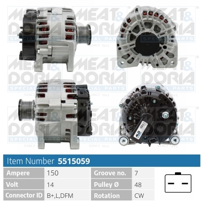 Alternatore MEAT & DORIA 5515059