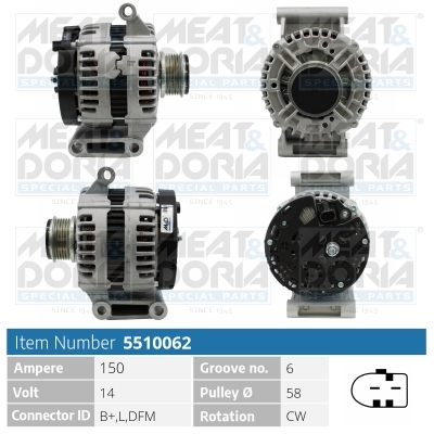 Alternatore MEAT & DORIA 5510062