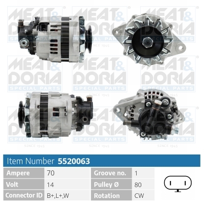 Alternatore MEAT & DORIA 5520063
