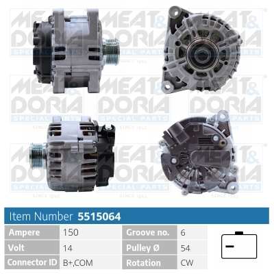 Alternatore MEAT & DORIA 5515064