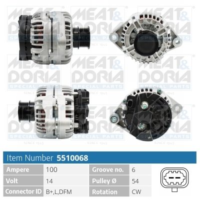 Alternatore MEAT & DORIA 5510068